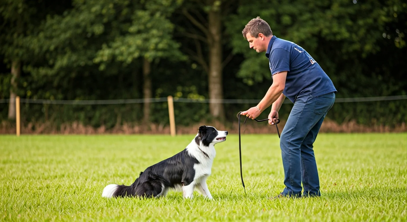Handler and dog at ISDS International competition