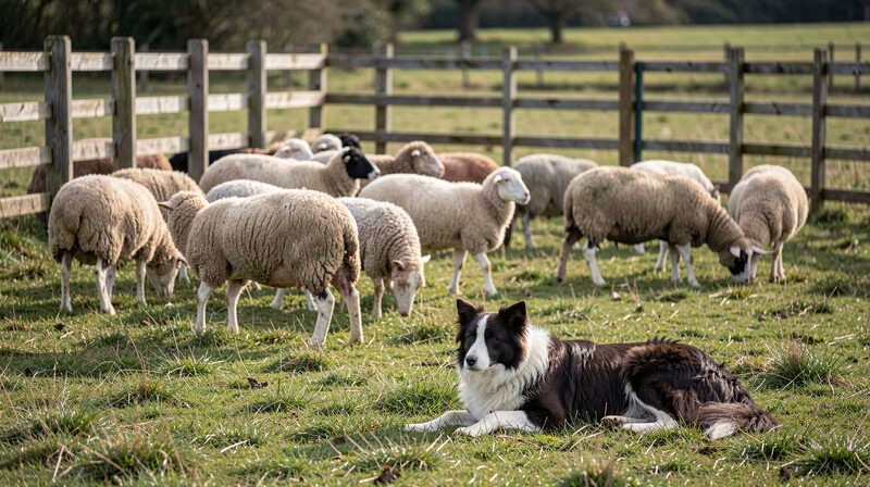 Illustration: trial-sheep-dog-broke-vs-range